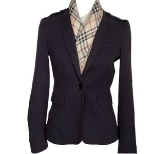 Burberry Brit Tailored Navy Blazer Jacket Sz 5
